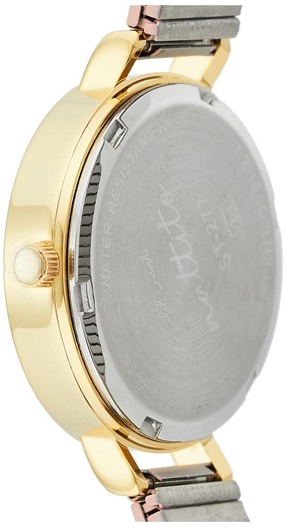 Fieldwork Nalog Purja Waterproof Watch with Bellows and Metal Band, Gold, ST277-3, Women's, Pink