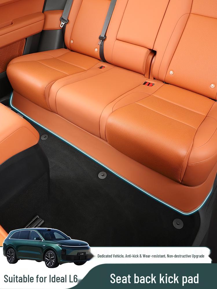 Li L6 Leather Anti-Kick Mat for Rear Seat Aisle - Second-Row Interior Protection for 25 Models