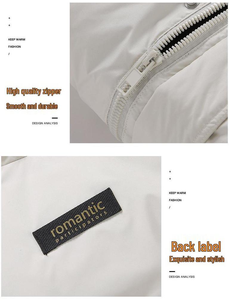 Men's Korean Style Stand Collar Duck Down Vest - Winter Solid Color Sleeveless Jacket