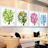 Colorful Four Seasons Tree Counted Cross Stitch Kit Embroidery Package Spring Summer Autumn Winter Living Room Home Decorative