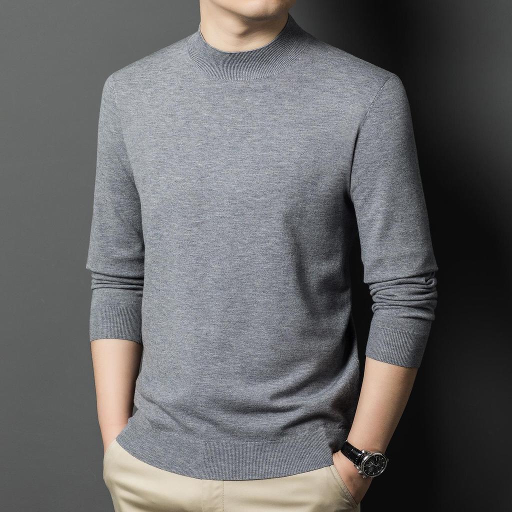 Men's Autumn/Winter Thick Wool Half-High Collar Sweater