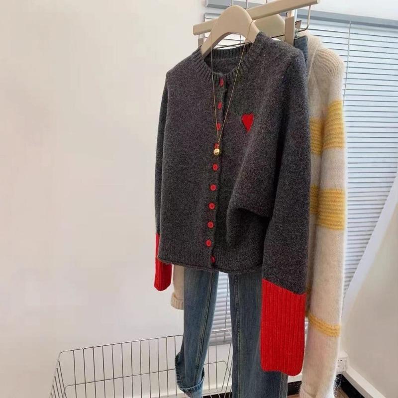 Dark Gray Knitted Cardigan Sweater for Women, Small, Thickened Autumn and Winter, Can Be Worn Outside, Base, High-end Design Sense