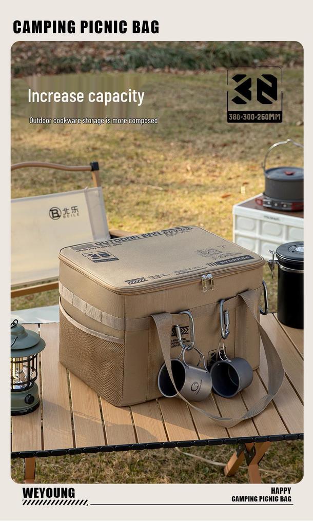 Camping Gear & Cookware Outdoor Storage Bag - Large Capacity Wilderness Tactical Box