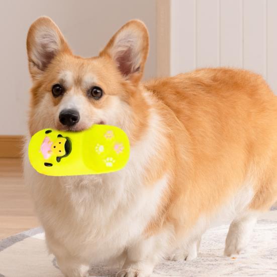 Girl Slipper Dog Chew Toy Bite Resistant Squeaky Simulated Slipper Shoes Pet Toy Boredom Stress Relief Puppies Teething Cleaning Toy