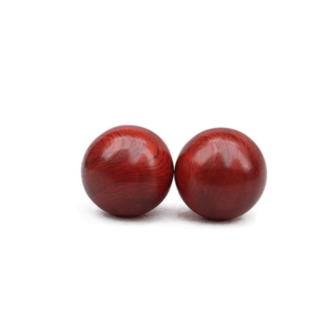 Wenge Wood Handcrafted Fitness Ball - Strengthening Handball Plaything