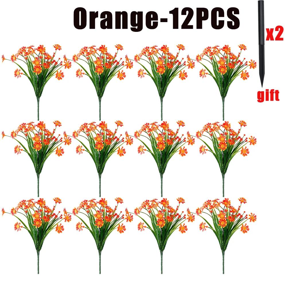 30cm Artificial Flower Daisy Anti-UV Non-fading Plastic Plant Home Decoration Window Outdoor Plastic Flower Wedding Decorations