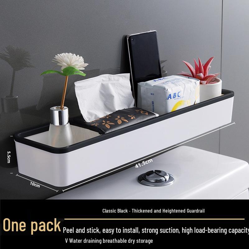 Wall-Mounted Bathroom & Kitchen Storage Rack, No-Drill