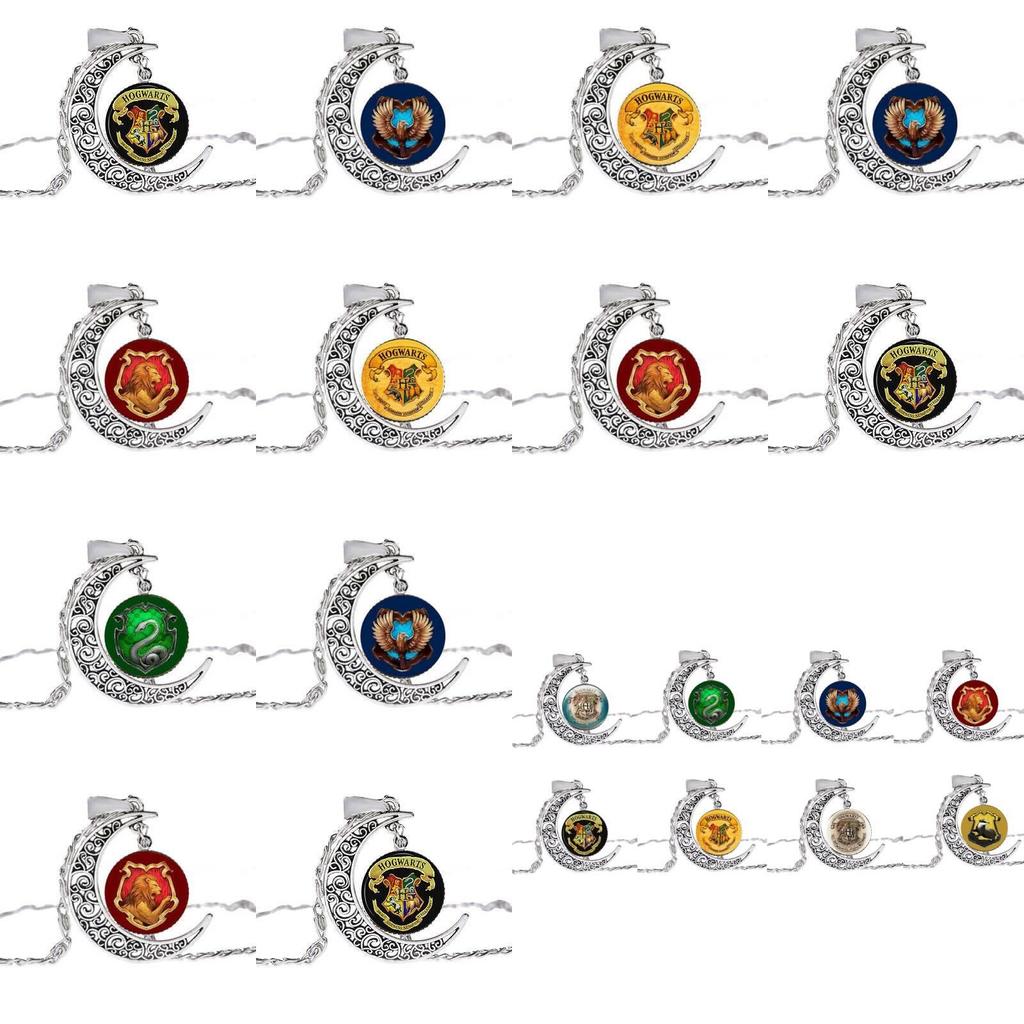 Harry Potter Retro Timeturner Necklace With Moonstone Pendant For Fans Special Characters Included