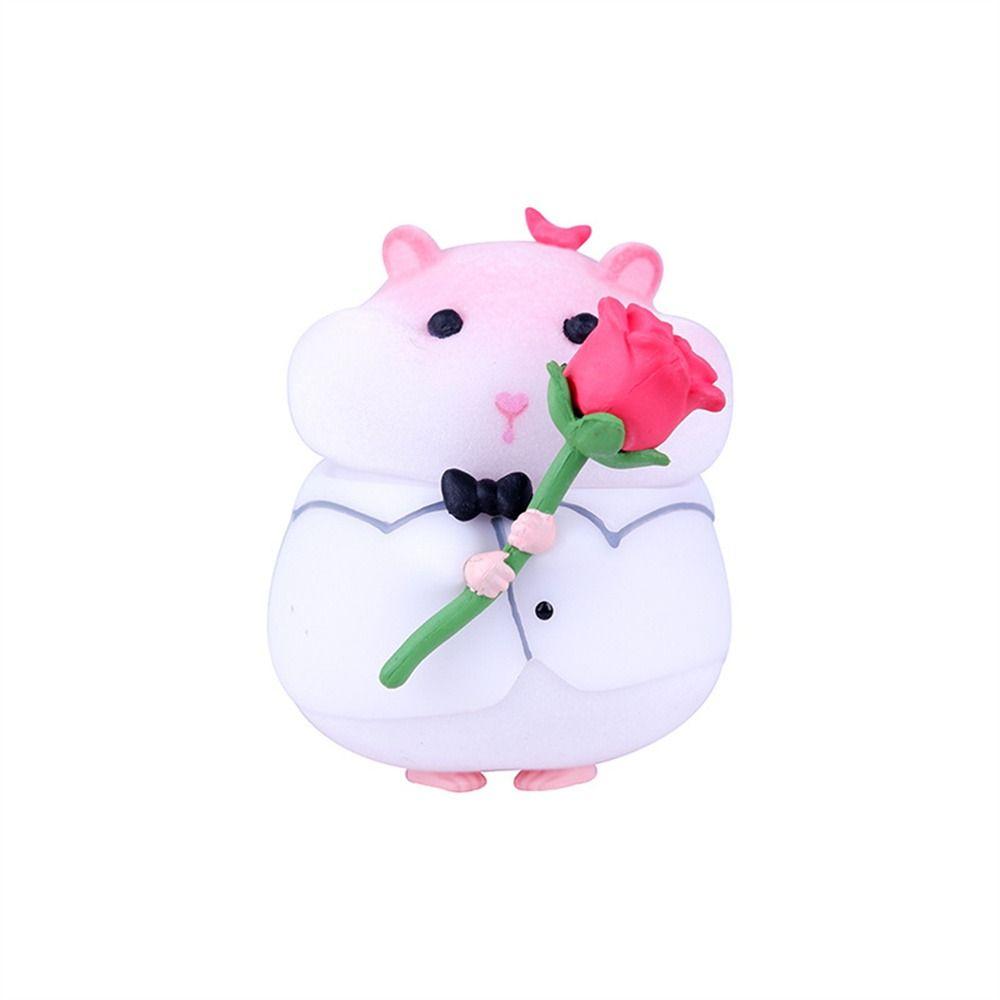 Foodie Series Gourmet Hamster Figures Flocking Mouse Hamster Clarke Figures   Dashboard Decoration