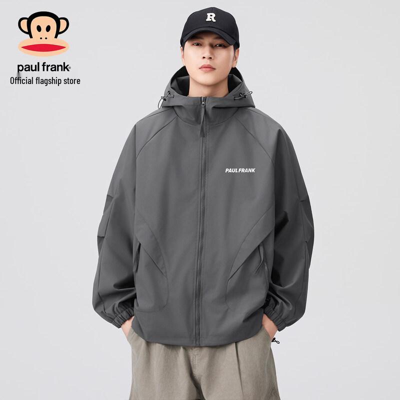 Paul Frank Men's Loose Fit Hooded Casual Jacket