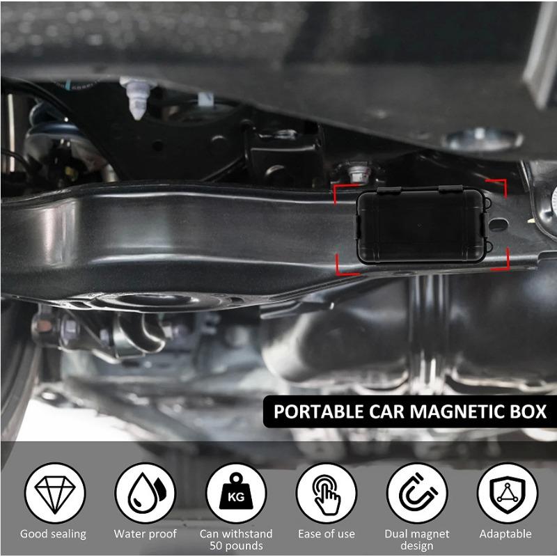 Waterproof Tool Box Car Portable Safe Built-in Sponge Cushion Storage Box Key Valuables Storage Box Anti-theft Safe