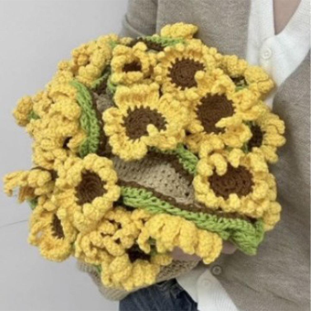 

Unfinished Flower Bouquet Blanket Artificial Knitted Blanket For Girlfriend and Mom Gift Style 6