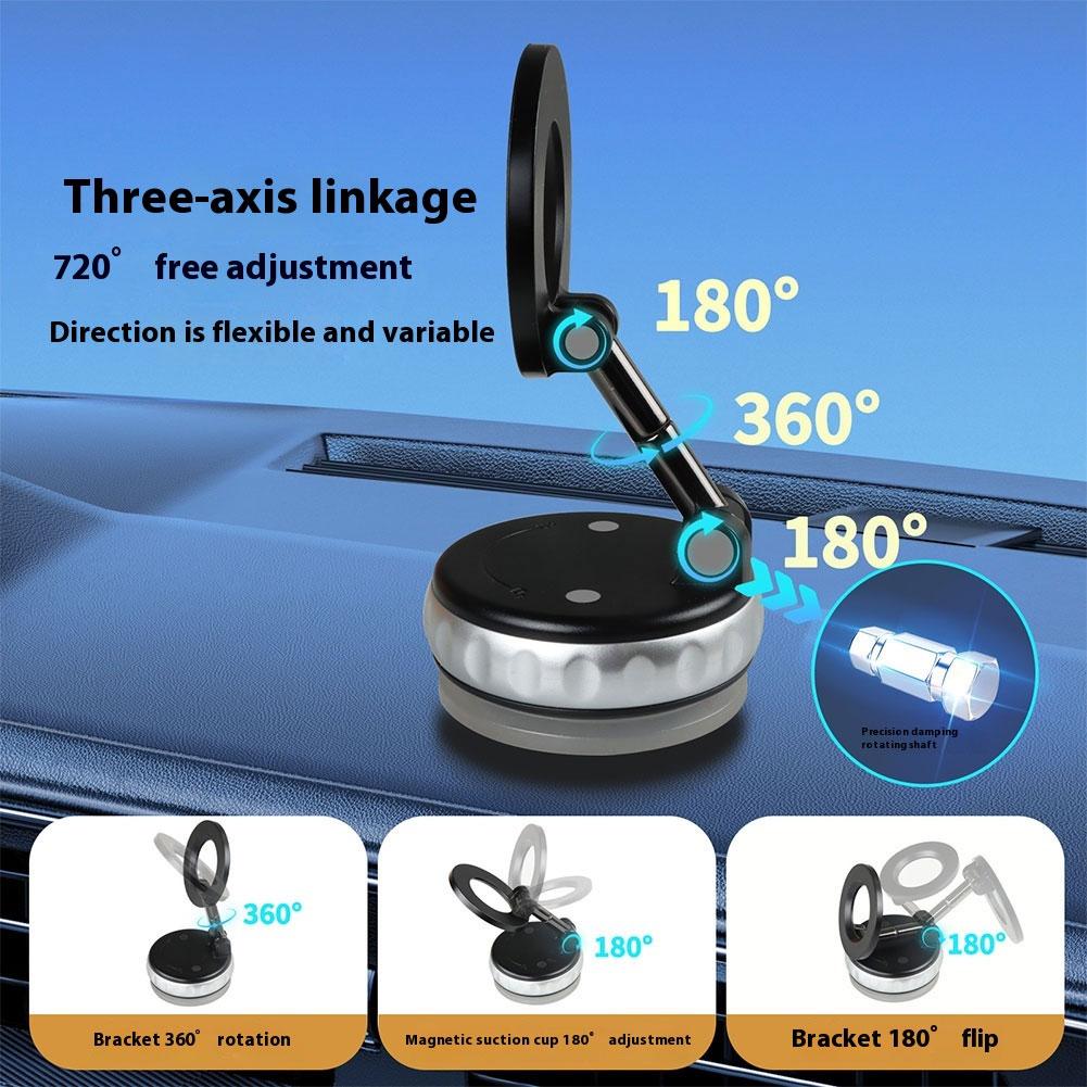 Magnetic Phone Holder 360 Rotation Foldable Phone Stand Detachable Vacuum Phone Bracket for Car Navigation Bracket