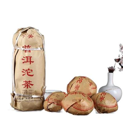 500g5 adet Doğa Pişmiş Puerh Olgun Pu erh Tuo Çayı Pu'er Shu Siyah Puer Çayı Yunnan