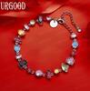 925 Sterling Silber AAA Zirkon Seitenkette Exquisites Armband Geschenk Schmuck