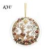 Office Holiday Decorations Christmas Acrylic Hanging Ornament, 2D Flat Double Side Printed Personalized Gifts Santa Snowman Pendant for Tree