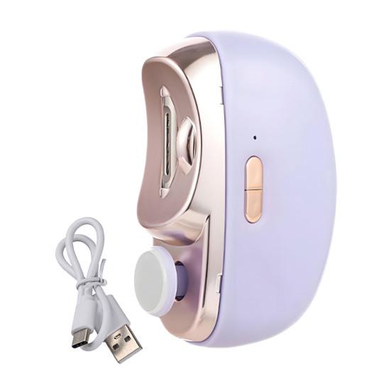 Portable Electric Nail Clipper Kids Adults Seniors Manicure File Fingernail Cutter Polisher Automatic Baby Nail Trimmer with LED Light