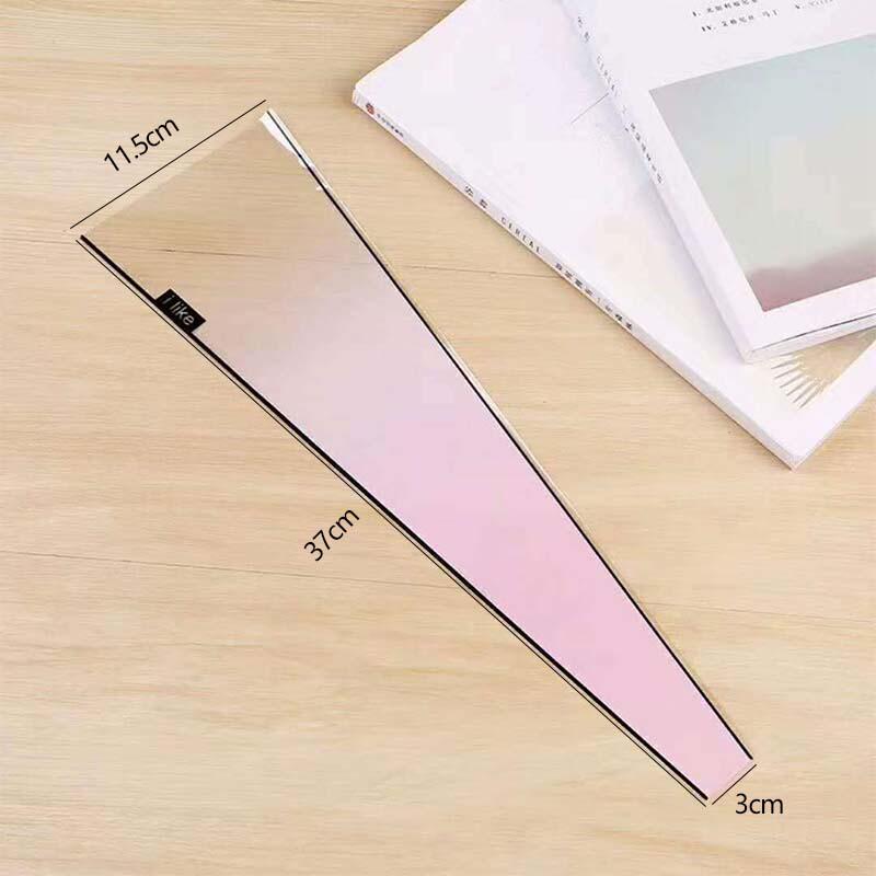5pcs Single Rose Flower Wrapping Bag Transparent Plastic Bouquet Packaging Bag Triangle Gift Bag For Valentine's Day Flower Shop