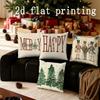 Christmas-themed Nutcracker & Pine Tree Pillow Covers Pattern Cushion Cover Suitable for Sofa Bedroom Car Pillow Cover