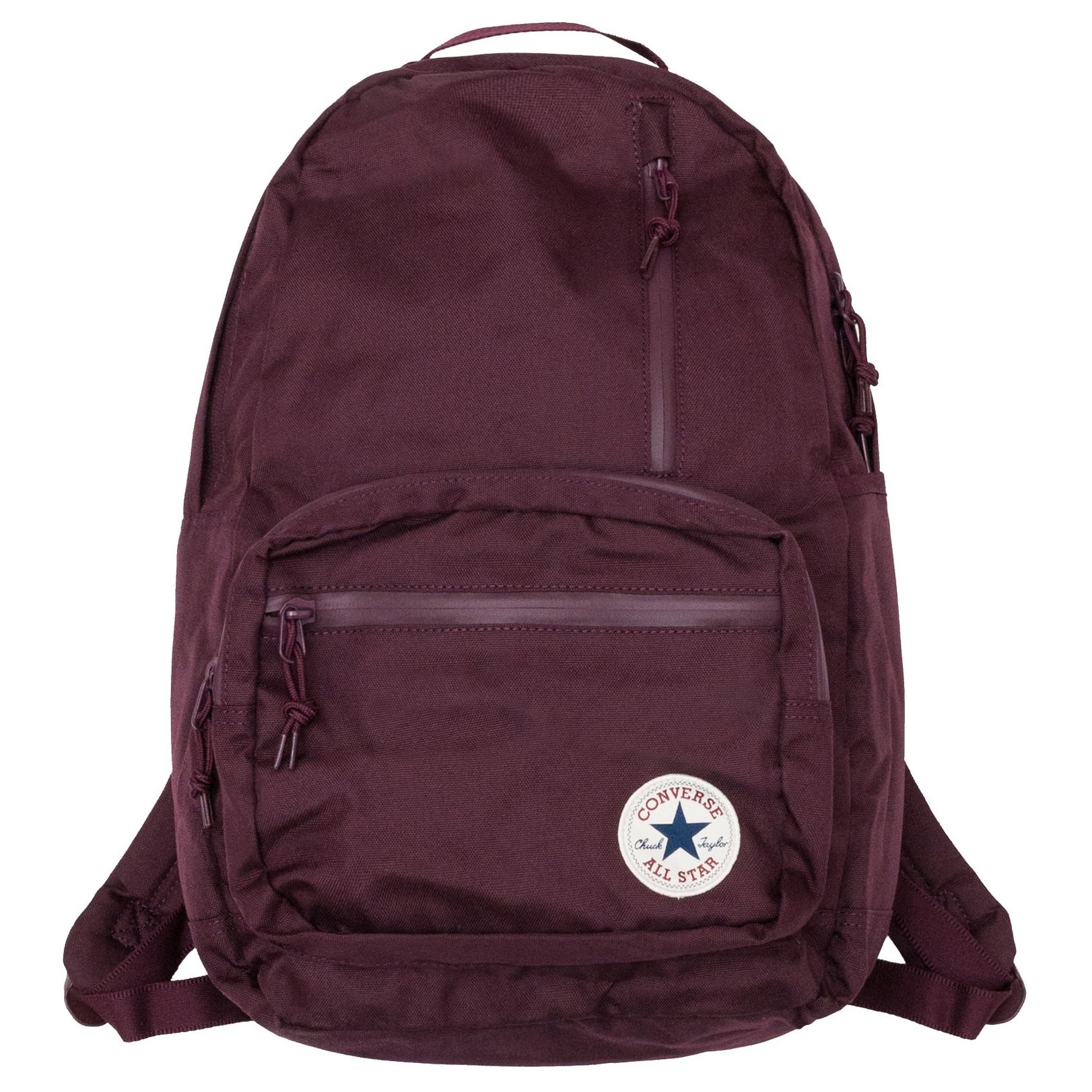 Converse Logo Large Capacity Casual Polyester Backpack Unisex backpack Chestnut 10004800-A08 Chestnut