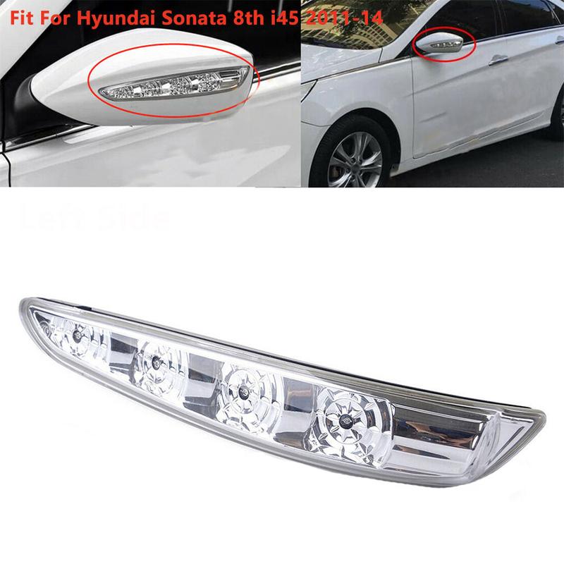1pcs Front Left/Right Amber Car LED Side Mirror Turn Signal Light 876133S000 876233S0000 For Hyundai Hybrid Sonata i45 2011-2014