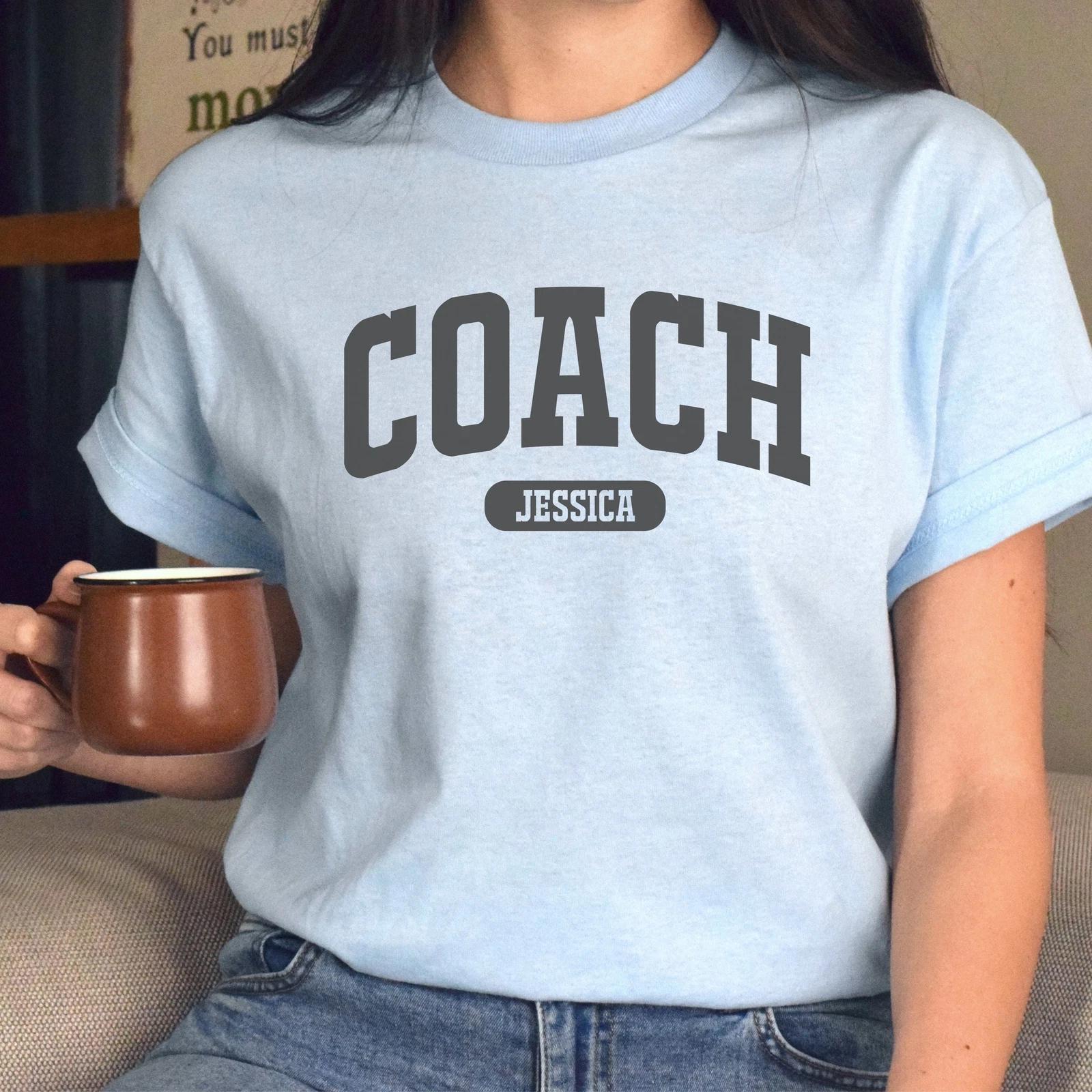 Coach Personalized Unisex T-shirt Custom school coach cheercoach White Sand Ligh 2XL
