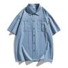 Men Shirt Short Sleeve Stripe Summer Hip Hop Oversize 8XL Plus Size Casual Plaid Streetwear Loose Pocket