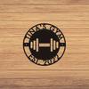 Vintage Metal Wall Art Gym Decor Custom Iron Sign Home Fitness Sculpture