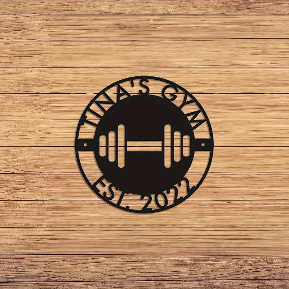 Vintage Metal Wall Art Gym Decor Custom Iron Sign Home Fitness Sculpture