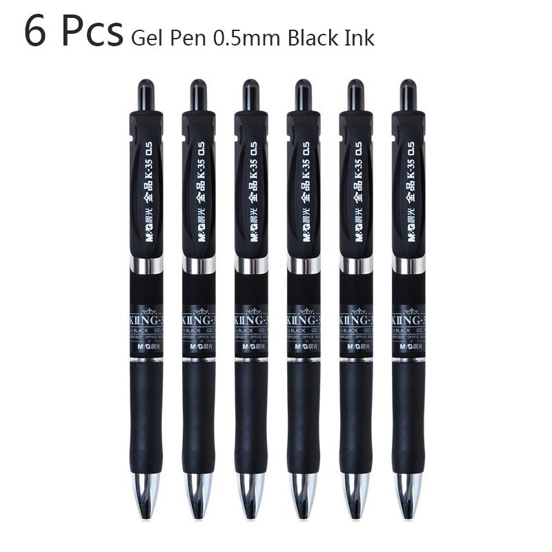 

M&G 6/12 Pcs Gel Pen 0.5mm Black Ink & Red Ink Back to School Stationery Office Writing Stationery Student Exam Signature Pen
