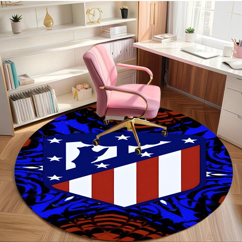 football club Print Round Rug, Washable Floor Carpet, For Entryway Dorm Laundry Room Office Study, Home Decor Birthday Christmas Gift