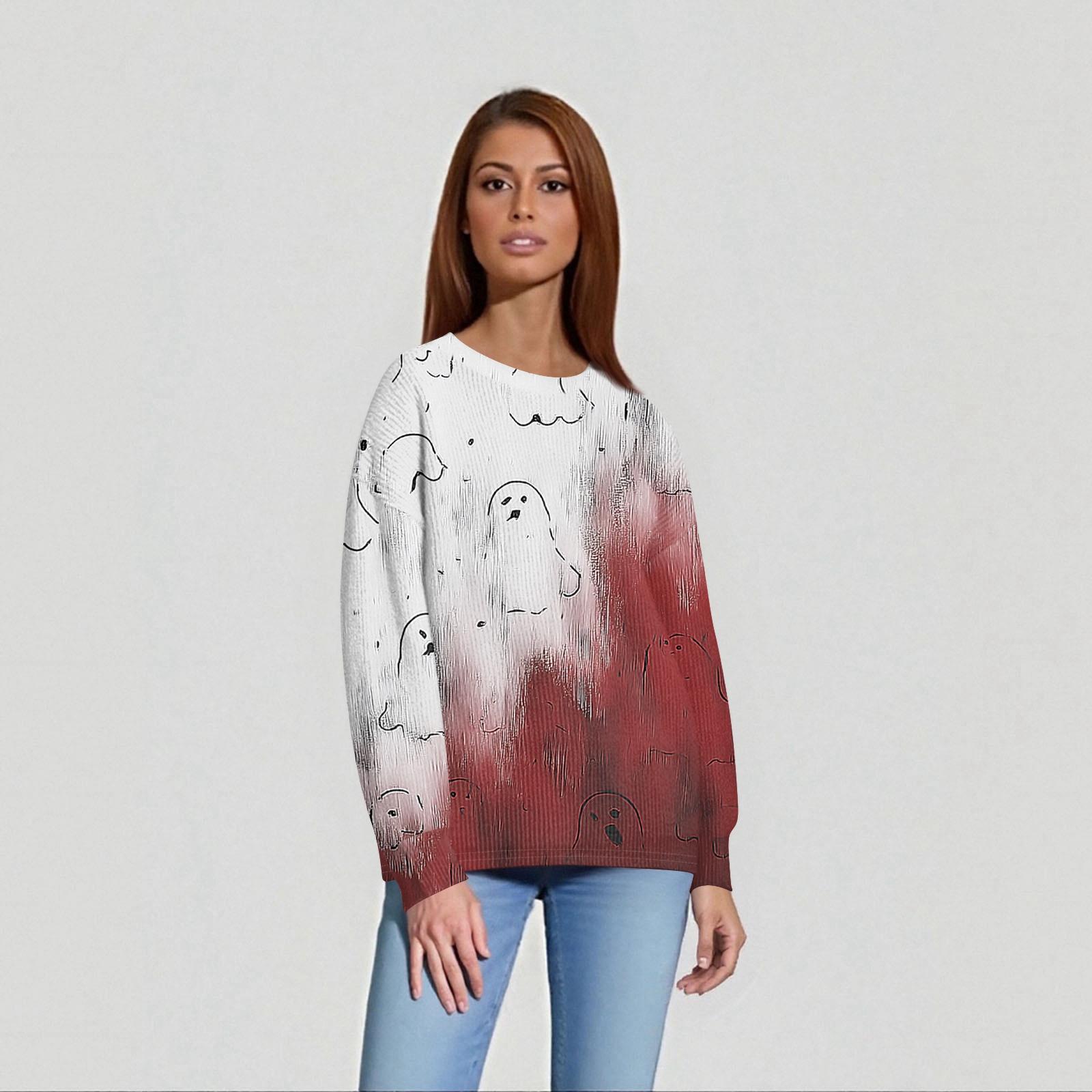 

Женские повседневные топы на каждый день Вязаный свитер XL винный