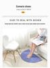 Non-Slip Chenille Half-Round Floor Mat - Water Absorbing, Machine Washable Rug for Hallway, Bathroom, and Bedroom