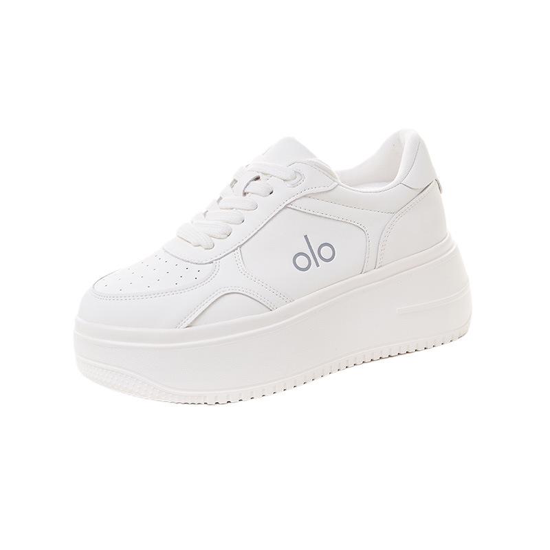 European Style Genuine Leather Thick-Soled White Sneakers - Summer 2025 Trend: Comfortable, Casual, Fashionable Sports Shoes