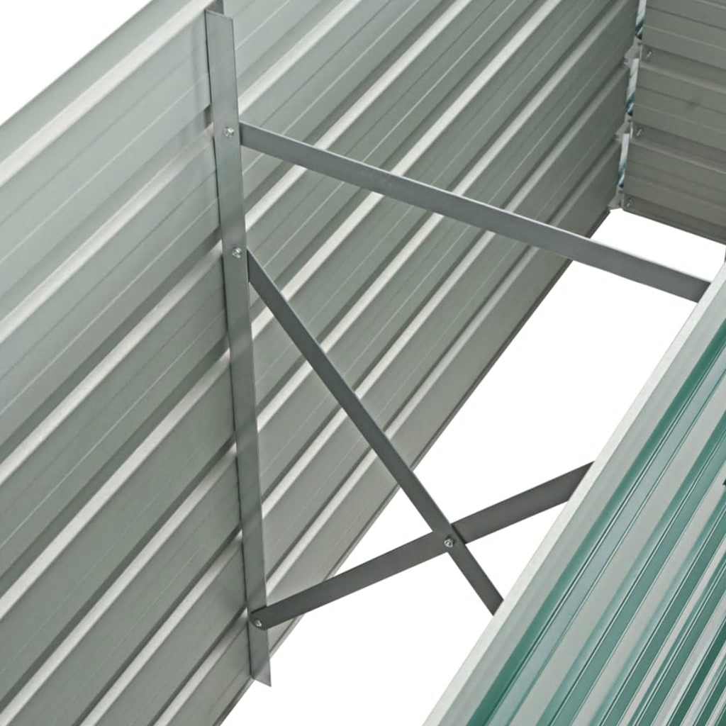 Garden Raised Bed Galvanized Steel 160 X 40 X 77 Cm Green