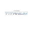 1pcs x Chrome Black TITANIUM REAR BOOT BADGE EMBLEM