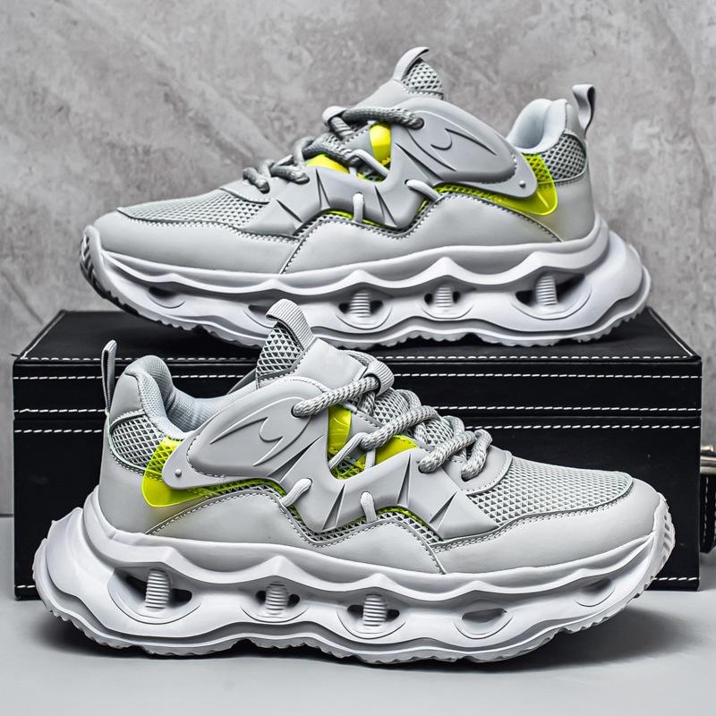 Men's New Thick-soled Shock-absorbing Sports Shoes, Lightweight Mesh Breathable Casual Shoes, Fashionable Versatile Outdoor Dad Shoes