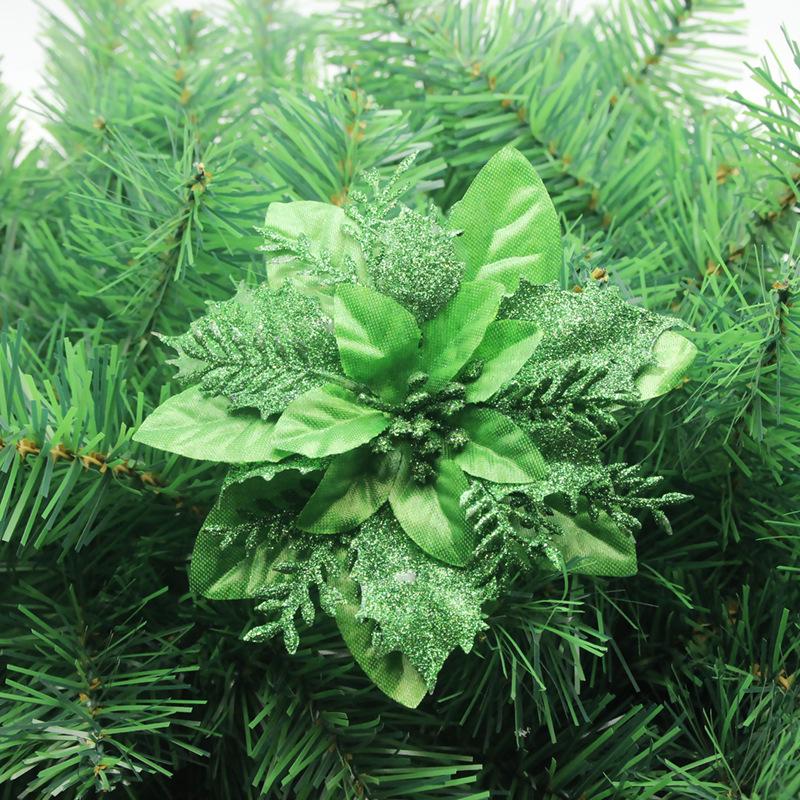 Zlatý prášek Třívrstvý vánoční květinový věnec a ozdoba na stromek