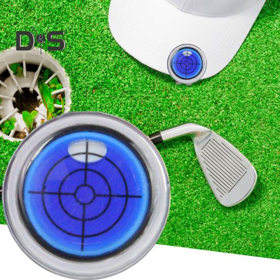 1/5 ks Značkovač golfových míčků Klip na kulatou čepici s funkcí úrovně Magnetická spona na značkovač golfového míčku Klip na čepici golfového míčku Značkovač čáry Golfové příslušenství