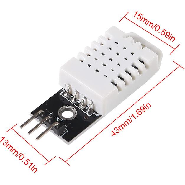 6PCS DHT22/AM2302 Digital Temperature and Humidity Sensor Module 3Pin Temperature Humidity Monitor Sensors Replace SHT11 SHT15 Module with Cable for