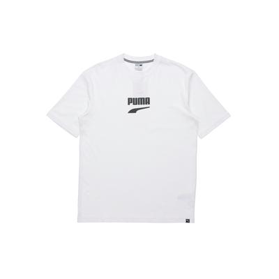 T-shirt à col rond avec logo classique Downtown Homme Hauts Blanc 597348-52