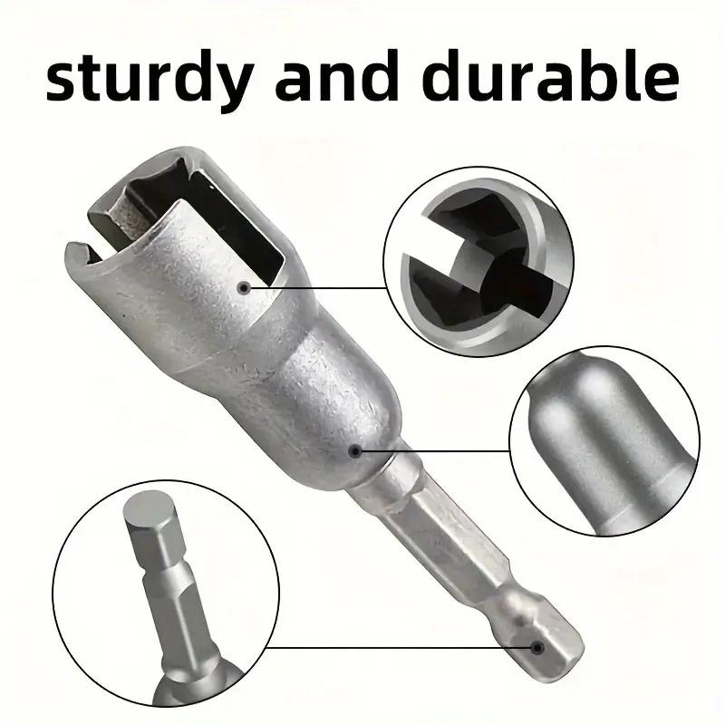 1Pc Electric Tool Groove Electric Screwdriver Butterfly Bolt Sleeve Wrench 6.35mm Hexagonal Sleeve Transfer Nut