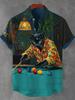 Fashion Men's Graphics Shirts Short Sleeved Button Down Lapel Shirts For Summer Oversized Tops Vacation Casual Hawaiian Shirts