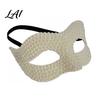 Adjustable Party Masks Halloween Half Face Masquerade Mask Pearl Decor Venetian Black Mask Elegant Costume Accessory for Stage Show Evening