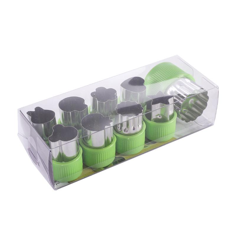 9-Piece Stainless Steel Animal & Flower Vegetable Cutter Set for Baby Food & Noodles