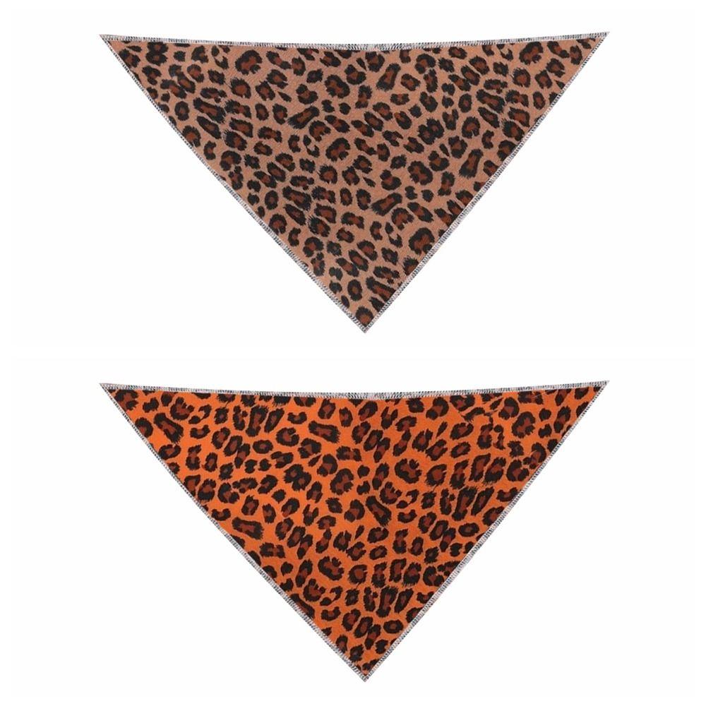Multipurpose Leopard Print Saliva Towel Adjustable Cat Saliva Towel Pet Triangle Scarf  Party