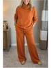 2025 Herbst/Winter Damen Unifarbener Kapuzenpullover mit hohem Kragen & Top Zweiteiliges Set - Lässig und Stilvoll