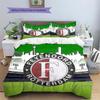 Juego de Colcha con Patrón Feyenoord Rotterdam Decoración del Hogar Regalo (1 funda nórdica + 2 fundas de almohada sin relleno.)