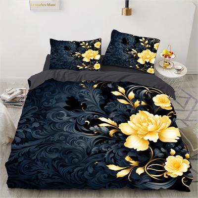 3D-gedrucktes Muster (dreiteiliges Set) Bettwäsche-Set für Einzel-, Doppel- und Queensize-Betten, Bettbezug und Kissenbezug