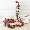 250CM Artificial Rose Flowers Vine for Home Room Decor Wedding Decoration Outdoor Spring Autumn Garden Arch Rattan Fake Plants